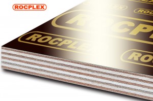 ROCPLEX brown film faced 18mm plywood is its high strength and stability